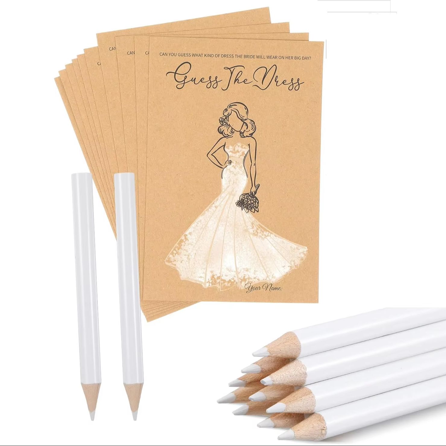 Party Games Bridal Shower - 10 Sets Brautparty-Spielsets Hochzeitsparty-Spielkarten Wasserlösliche Stifte