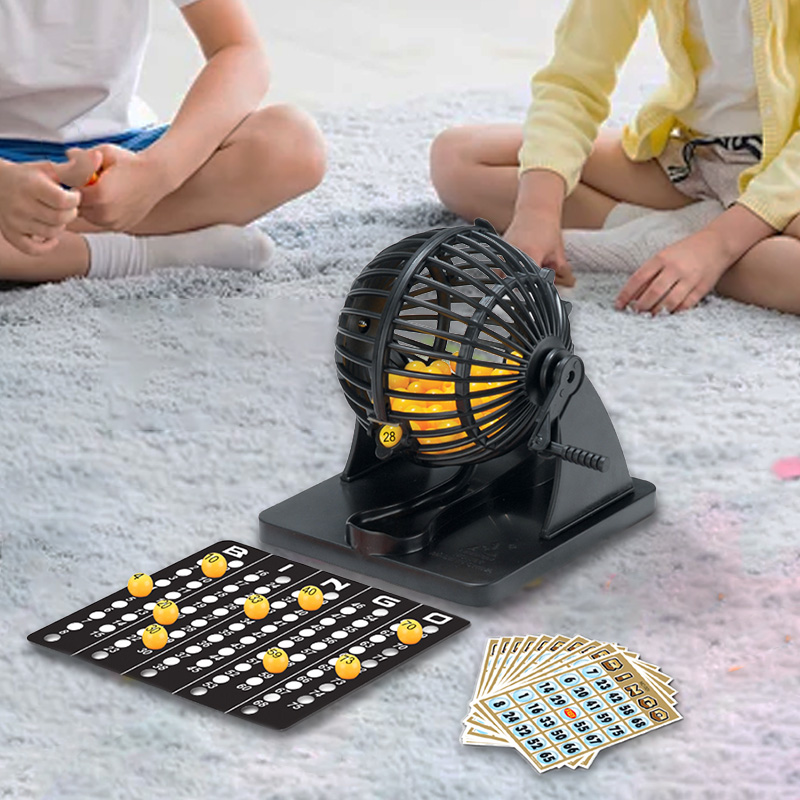 Party Games Large Groups - Bingo-Lotterie-Maschinenkäfig-Sweepstakes für Familie, große Party, Reisen,