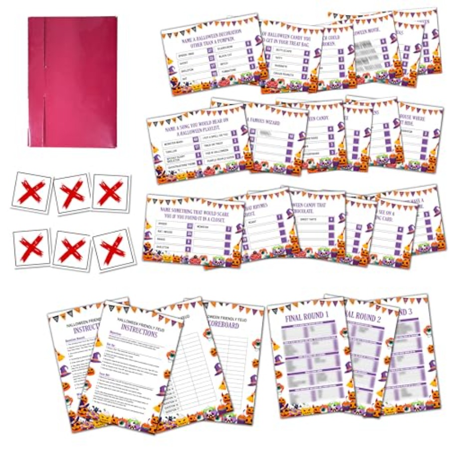 Party Games Large Groups - Halloween-Freundschaftsspiel, Familienfreundliches Wettbewerbsspiel, Lustige Halloween-Partyspiele, Quiz