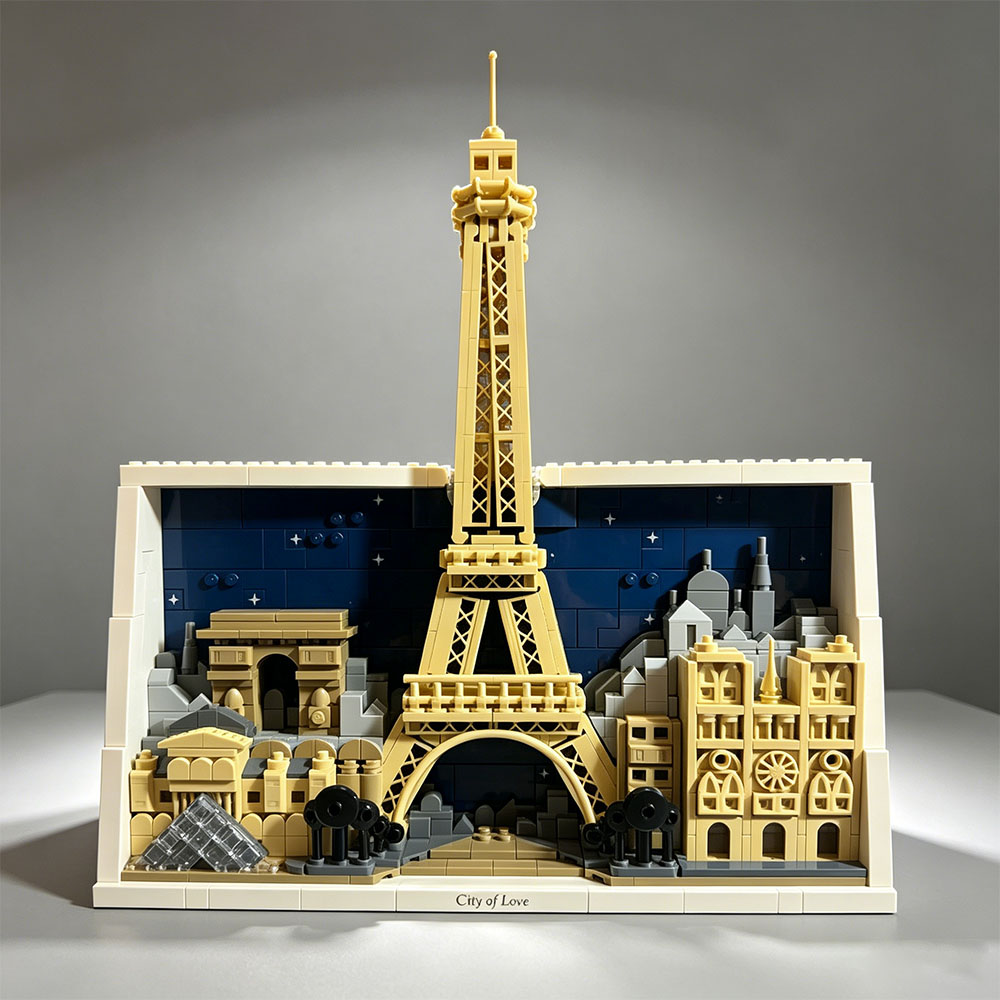 Lego Set City - 2026 NEU Love City—Paris Gebäude-Serie Kinder-Bausteine