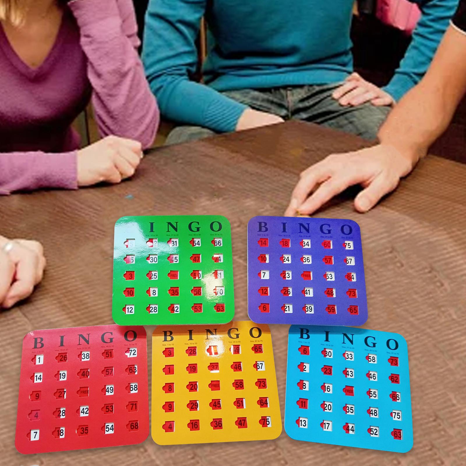 Party Games Large Groups - 5-teilige Bingo-Karton mit großem Aufdruck, leicht