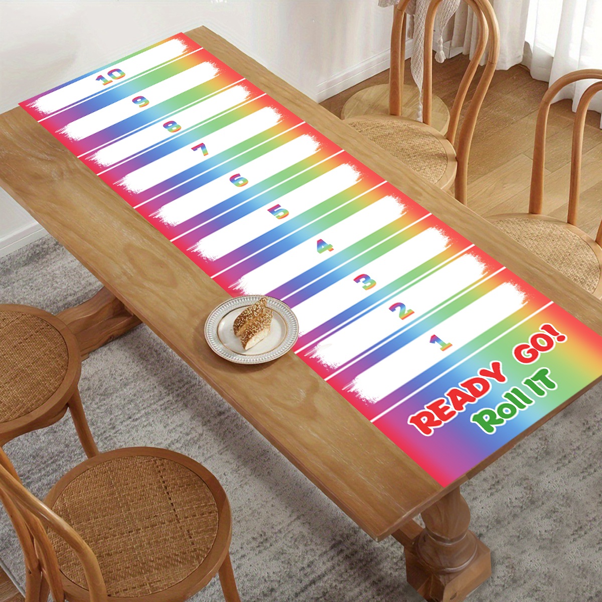 Party Games No Supplies - 1 Stück Regenbogen-Rollspiel zum Selbstgestalten, Flaschen-Rollspiel