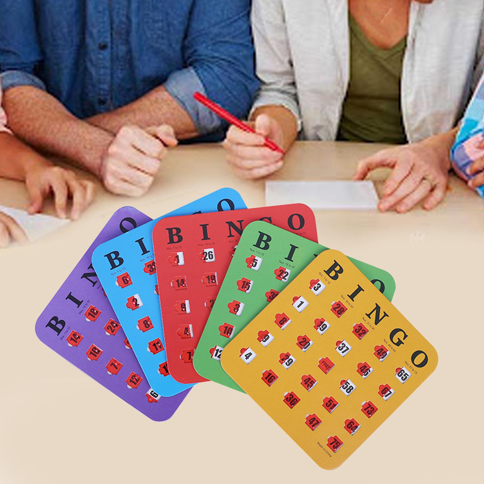 Party Games Large Groups - 5-teiliger Bingo-Karton mit großem Aufdruck, leicht
