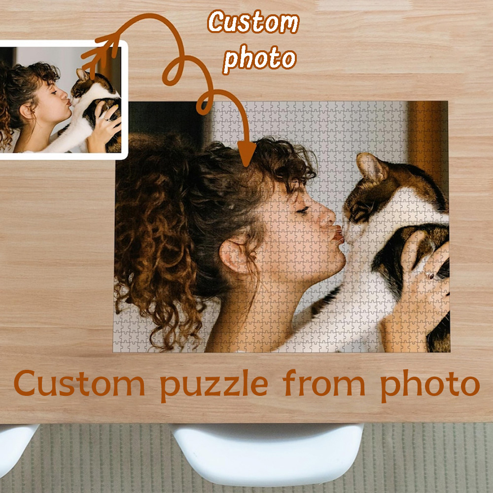 Party Games Baby Shower - Personalisiertes Bild-Holzpuzzle 35/300/500/1000 Teile Individuelles Foto