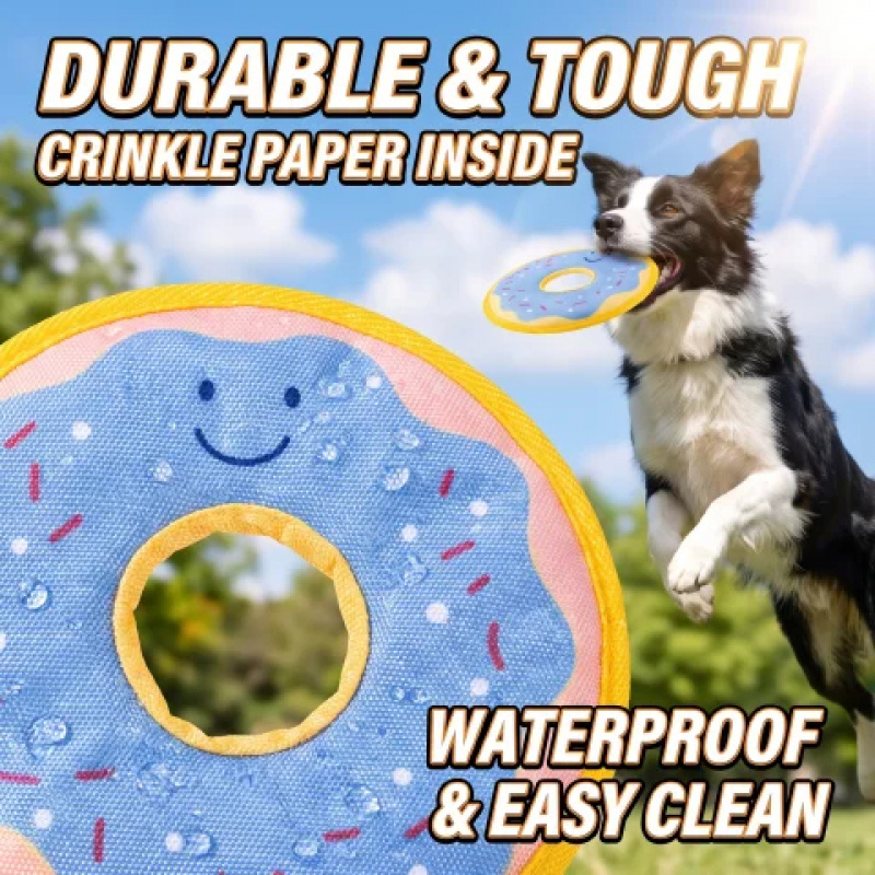 Frisbee Freestyle Disc - Neues Interaktives Hunde-Flugscheiben-Spielzeug Weiche EVA-Frisbee Donut-Ring