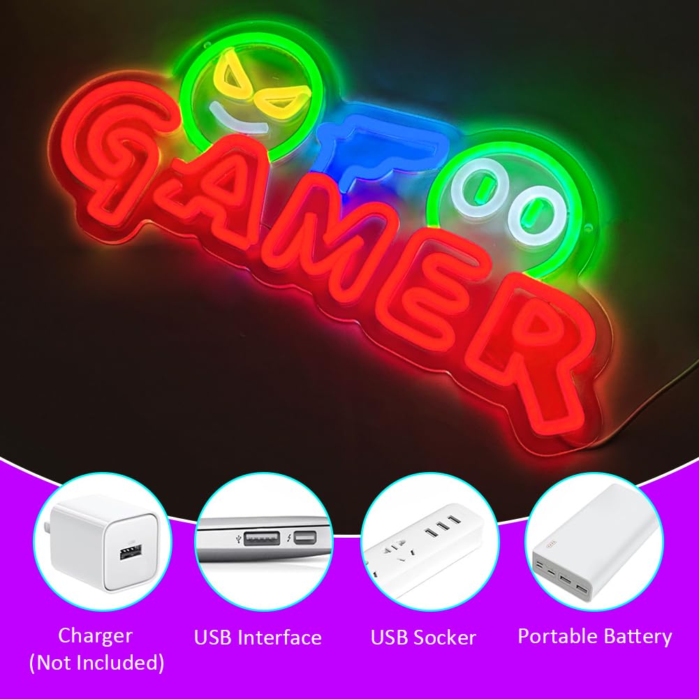 Gamer Neon-Schild LED-Wandleuc – Party Games Baby Shower Bewertung und Preis