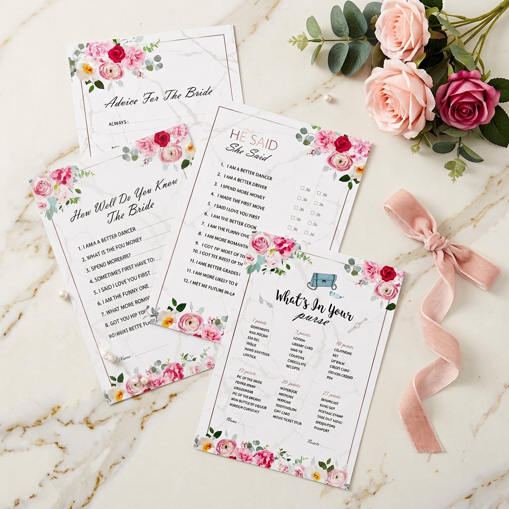 Brautparty-Spielkarten-Set, 4  – Party Games Bridal Shower Bewertung und Preis