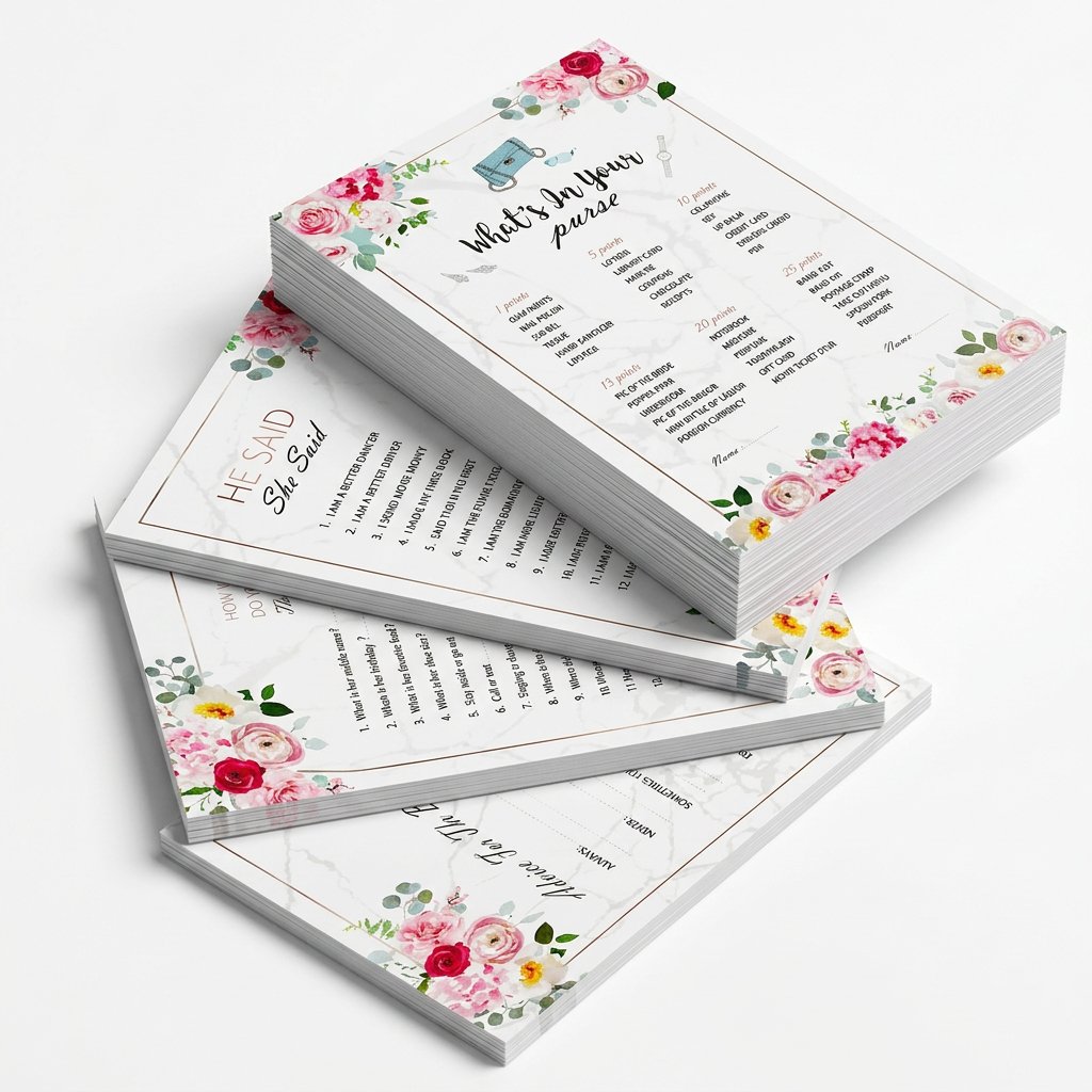 Brautparty-Spielkarten-Set, 4  – Party Games Bridal Shower Bewertung und Preis