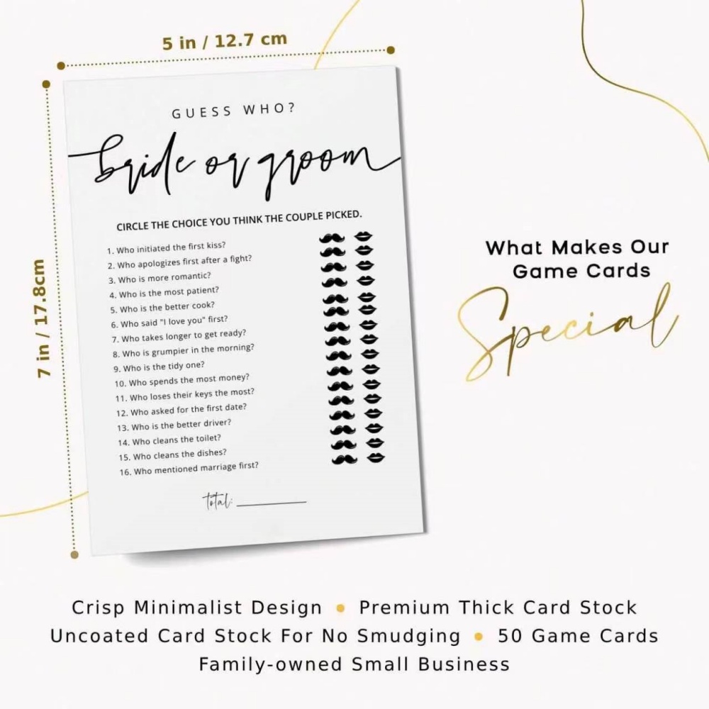 20 Stück Hochzeits-Spielkarten – Party Games Bridal Shower Bewertung und Preis